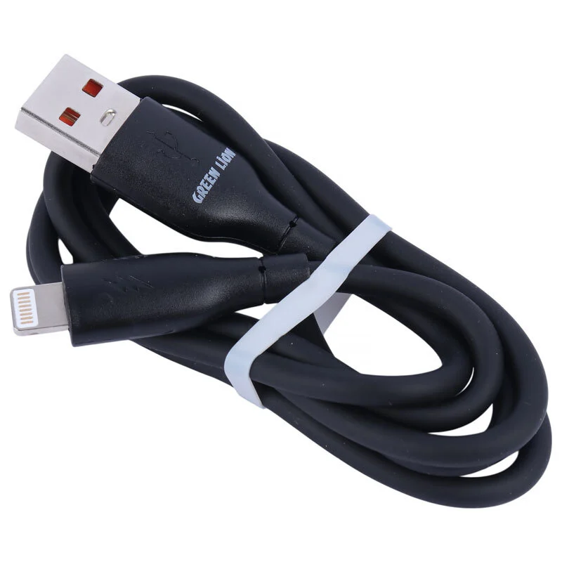 کابل آیفونی فست شارژ  گرین لاین مدل GNPVCUSALGBK QC 12W 1m